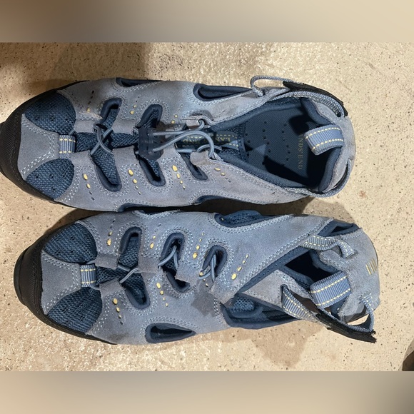 Lands’ End Water Repellent Adjustable Closed Toe  Sport Sandals Blue Size 9 - Picture 1 of 5